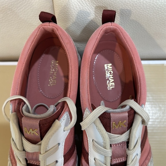NIB MICHAEL KORS PINK WOMENS Dash Logo and Mesh Trainer SIZES 8.5, CINNAMON - Picture 5 of 14